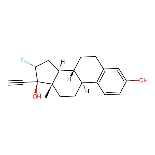 17-Ethynyl-16-fluoroestradiol structure