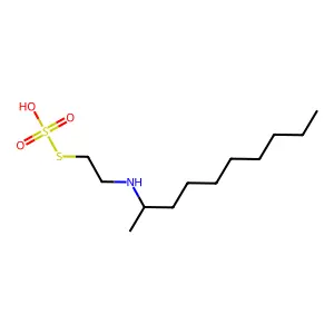 Ethanethiol, 2-(2-decyl)amino-, hydrogen sulfate (ester) structure