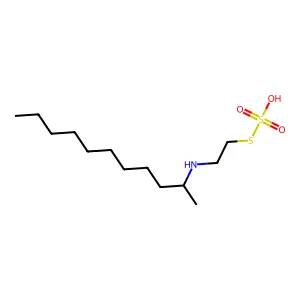 Ethanethiol, 2-(2-undecyl)amino-, hydrogen sulfate (ester) structure