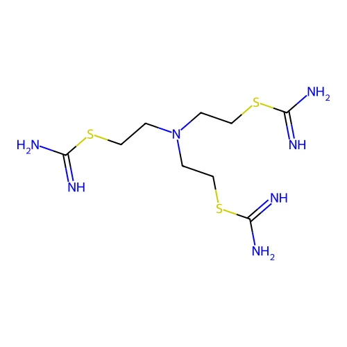 2-[2-[Bis(2-carbamimidoylsulfanylethyl)amino]ethyl]isothiourea structure