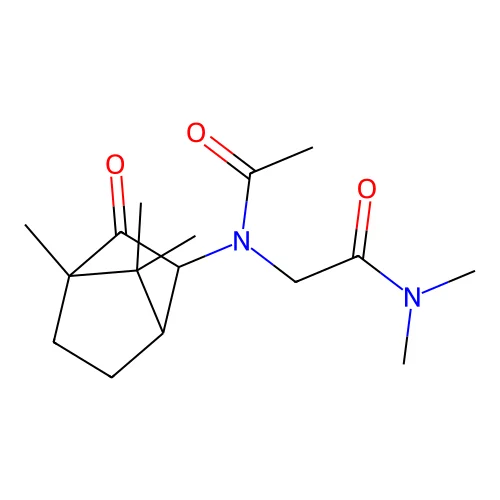 Acetamide, N,N-dimethyl-2-(N-(2-oxo-3-bornyl)acetamido)- structure