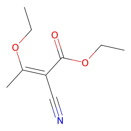 Ethyl 2-cyano-3-ethoxy-2-butenoate structure