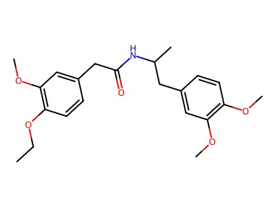 N-[2-(3,4-Dimethoxyphenyl)-1-methylethyl]-4-ethoxy-3-methoxyphenylacetamide structure