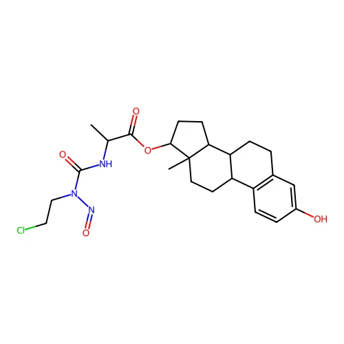 1-(2-Chloroethyl)-1-nitrosocarbamoylalanine estradiol-17-ester structure