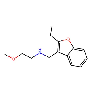 3-Benzofuranmethylamine, 2-ethyl-N-(2-methoxyethyl)- structure
