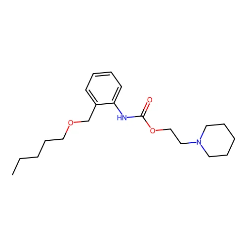 2-(Piperidin-1-yl)ethyl {2-[(pentyloxy)methyl]phenyl}carbamate structure