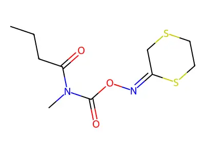 (1,4-dithian-2-ylideneamino) N-butanoyl-N-methylcarbamate structure