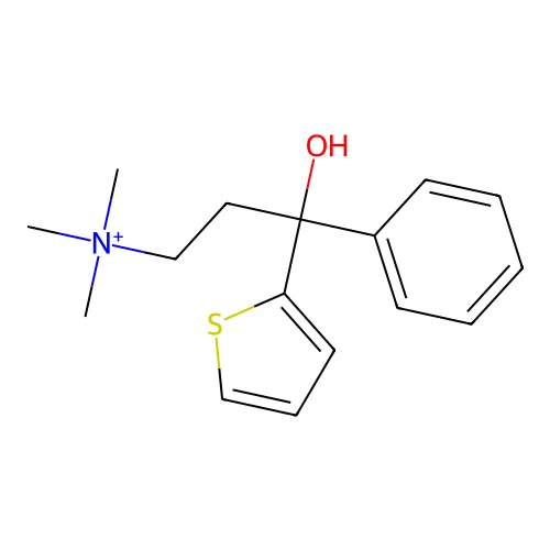 (3-Hydroxy-3-phenyl-3-thiophen-2-ylpropyl)-trimethylazanium structure