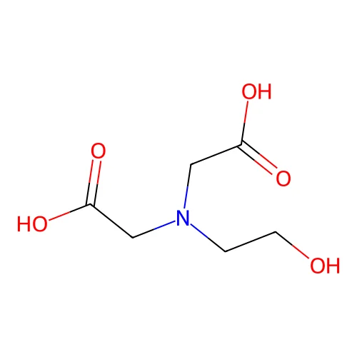 (2-Hydroxyethyl)iminodiacetic acid structure