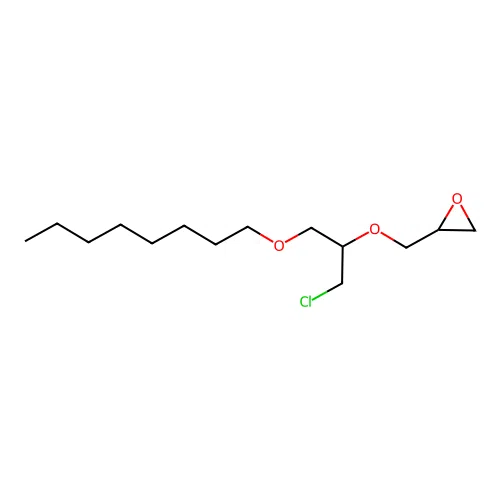 ((1-(Chloromethyl)-2-(octyloxy)ethoxy)methyl)oxirane structure