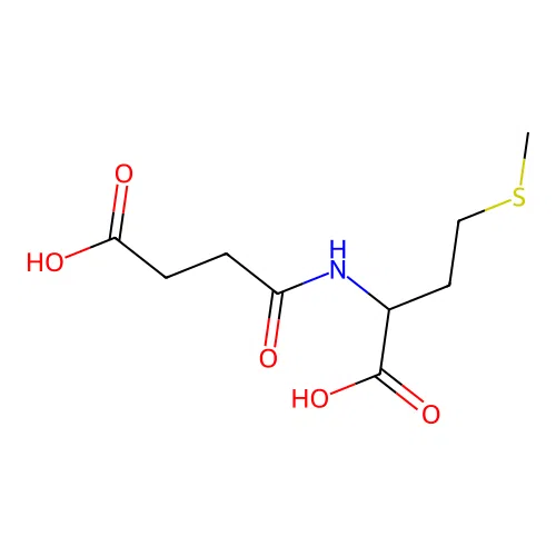 N-(3-Carboxy-1-oxopropyl)-DL-methionine structure
