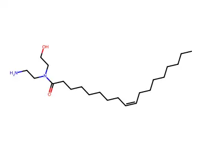 N-(2-aminoethyl)-N-(2-hydroxyethyl)octadec-9-enamide structure