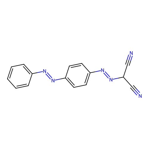 ((p-(Phenylazo)phenyl)azo)malononitrile structure