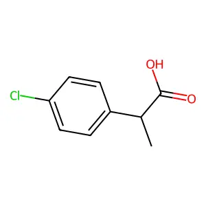 DL-2-(4-chlorophenyl)propanoic acid structure