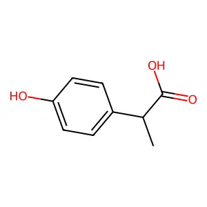 2-(4-Hydroxyphenyl)propionic acid structure