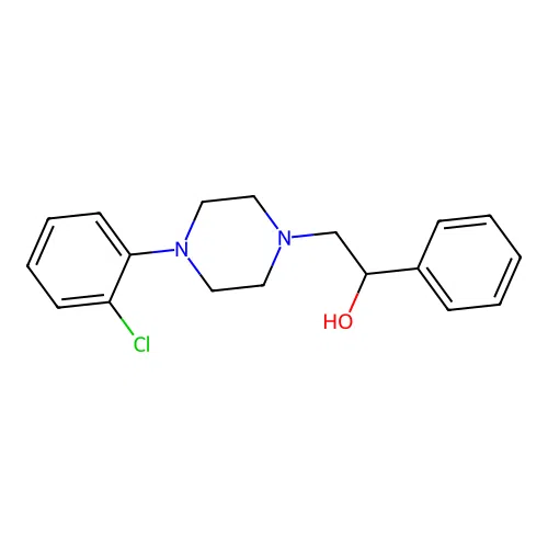 2-[4-(2-Chlorophenyl)piperazin-1-yl]-1-phenylethanol structure