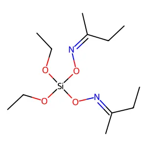 Butan-2-one O,O'-(diethoxysilanediyl)dioxime structure