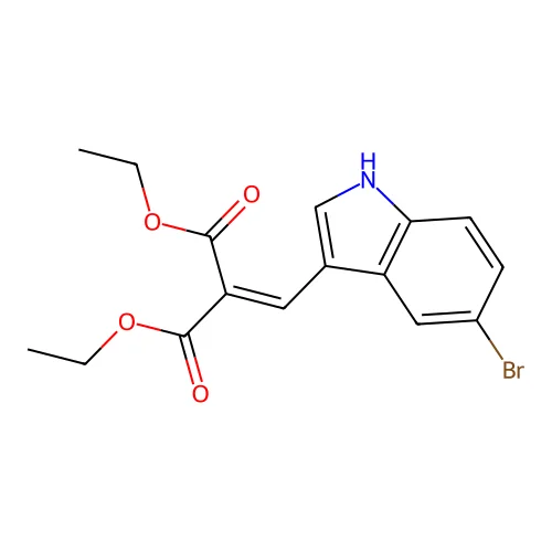 Diethyl ((5-bromo-1H-indol-3-yl)methylene)malonate structure