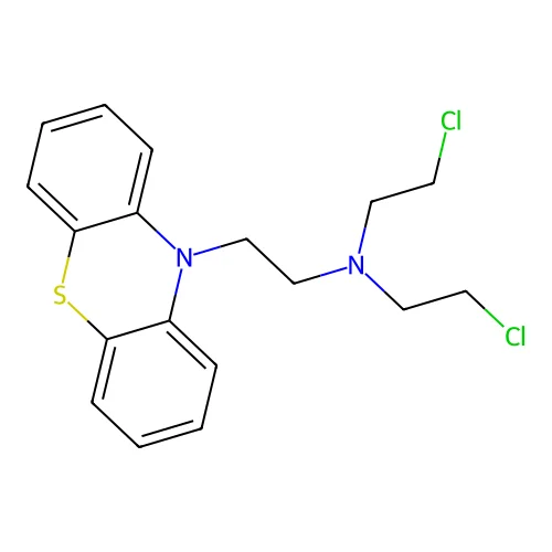 10-Phenothiazineethylamine, N,N-bis(2-chloroethyl)- structure