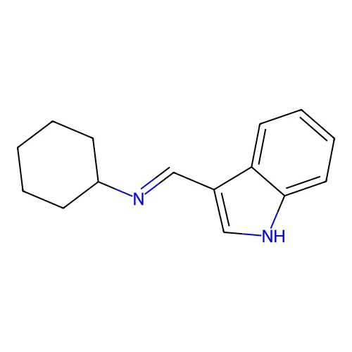 N-(1H-Indol-3-ylmethylene)cyclohexylamine structure