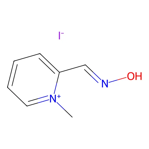 2-(Hydroxyiminomethyl)-1-methylpyridinium iodide structure