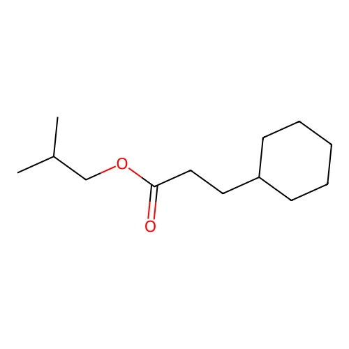 Isobutyl cyclohexylpropionate structure
