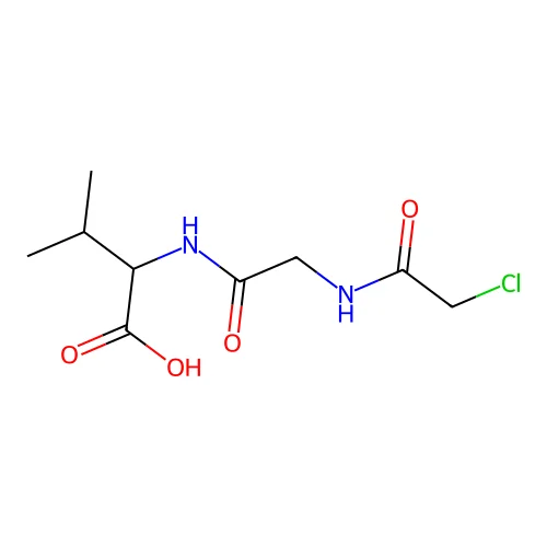 N-[N-(Chloroacetyl)glycyl]-DL-valine structure