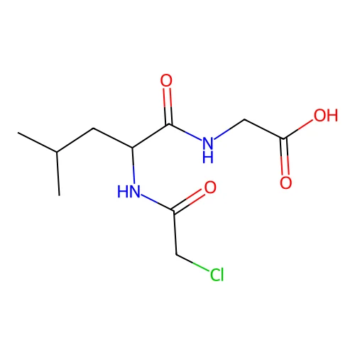 N-[N-(Chloroacetyl)-DL-leucyl]glycine structure