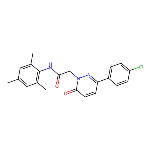 2-(3-(4-chlorophenyl)-6-oxopyridazin-1(6H)-yl)-N-mesitylacetamide structure