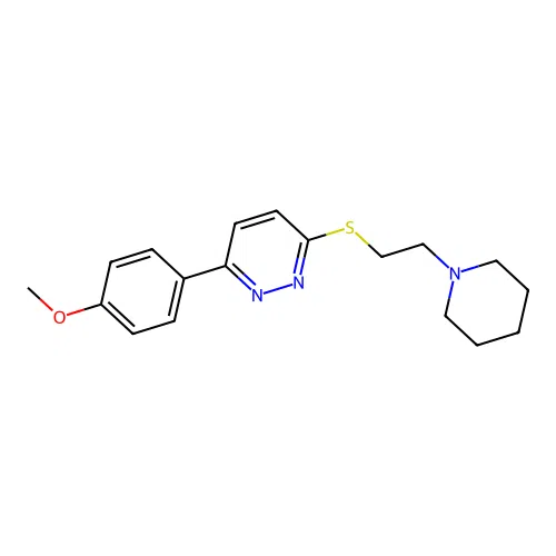 3-(4-Methoxyphenyl)-6-(2-piperidin-1-ylethylsulfanyl)pyridazine structure