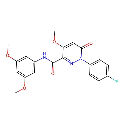 N-(3,5-dimethoxyphenyl)-1-(4-fluorophenyl)-4-methoxy-6-oxo-1,6-dihydropyridazine-3-carboxamide structure