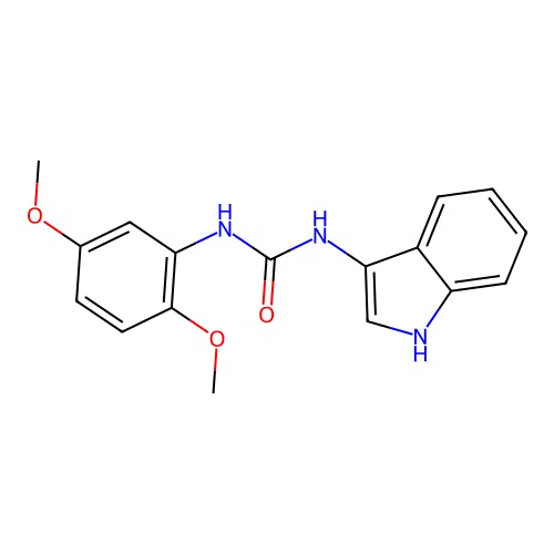 1-(2,5-dimethoxyphenyl)-3-(1H-indol-3-yl)urea structure
