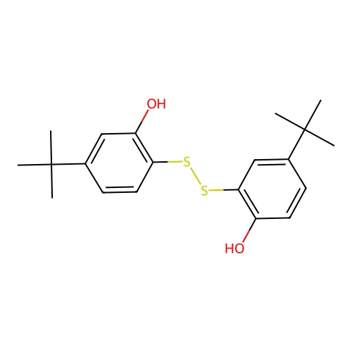 4-(1,1-Dimethylethyl)-2-((4-(1,1-dimethylethyl)-2-hydroxyphenyl)dithio)phenol structure