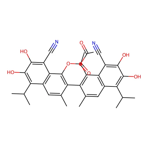 Gossylic nitrile-1,1'-diacetate structure