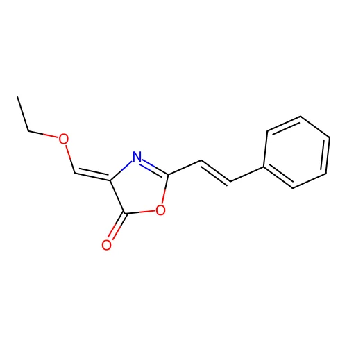 4-(Ethoxymethylene)-2-(2-phenylethenyl)-5(4H)-oxazolone structure