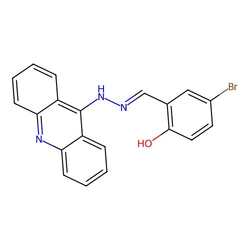 2-[(Acridin-9-ylhydrazinylidene)methyl]-4-bromophenol structure