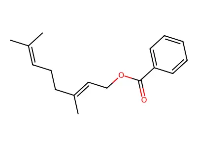 Benzoicacid,geraniolester structure