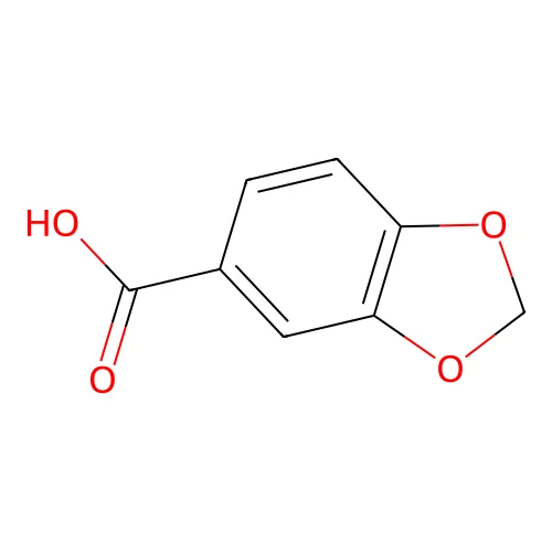 1,3-Benzodioxole-5-carboxylic acid structure