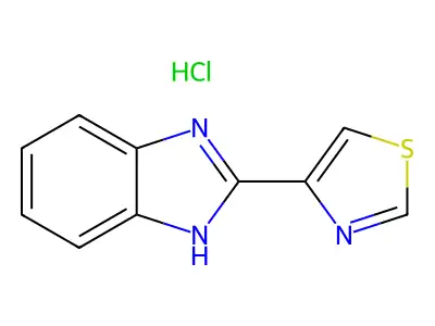 1H-Benzimidazole, 2-(4-thiazolyl)-, hydrochloride (1:?) structure