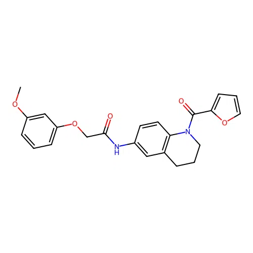 N-[1-(furan-2-carbonyl)-1,2,3,4-tetrahydroquinolin-6-yl]-2-(3-methoxyphenoxy)acetamide structure