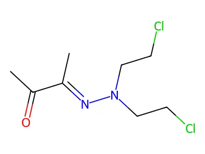 3-[Bis(2-chloroethyl)hydrazinylidene]butan-2-one structure