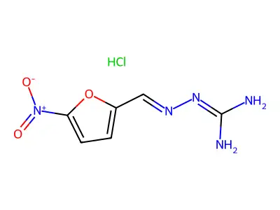 2-((5-Nitrofuran-2-yl)methylene)hydrazinecarboximidamide hydrochloride structure