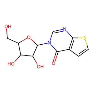 3-beta-Ribofuranosylthieno(2,3-d)pyrimidin-4-one structure