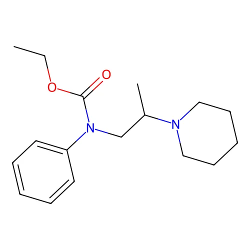 Carbanilic acid, N-(2-piperidinopropyl)-, ethyl ester structure
