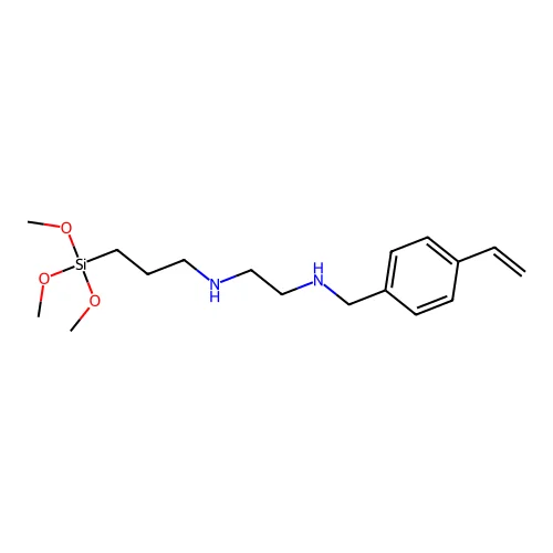 N'-[(4-ethenylphenyl)methyl]-N-(3-trimethoxysilylpropyl)ethane-1,2-diamine structure