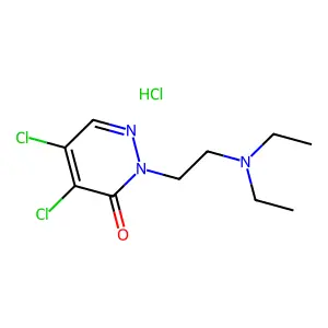3(2H)-Pyridazinone, 4,5-dichloro-2-(2-(diethylamino)ethyl)-, monohydrochloride structure