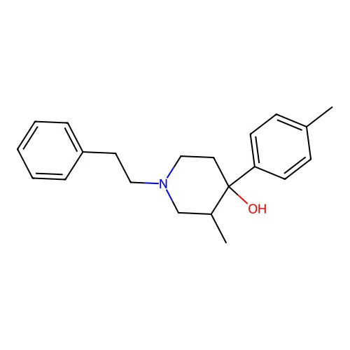 4-Piperidinol, 3-methyl-1-phenethyl-4-(p-tolyl)- structure