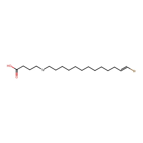 4-(13-Bromotridec-12-enyltellanyl)butanoic acid structure