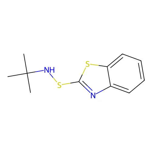N-(1,1-Dimethylethyl)-2-benzothiazolesulfenamide structure