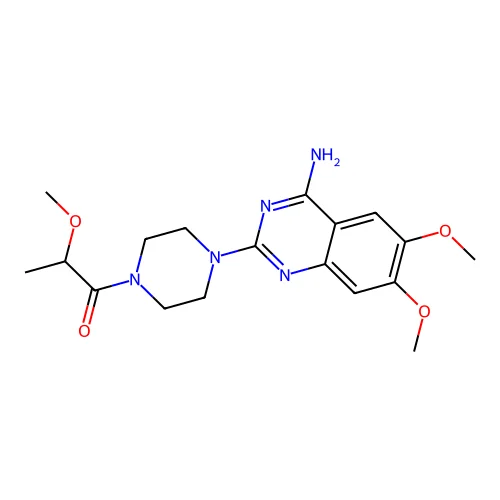 1-(4-(4-Amino-6,7-dimethoxy-2-quinazolinyl)-1-piperazinyl)-2-methoxy-1-propanone structure